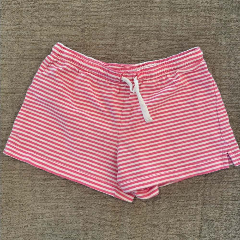 Pink and White Toddler Striped Shorts